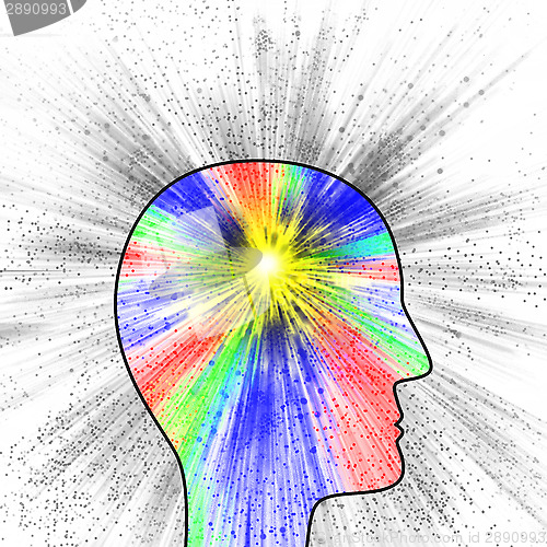 Image of Colorful explosion of thought, pain or creativity
