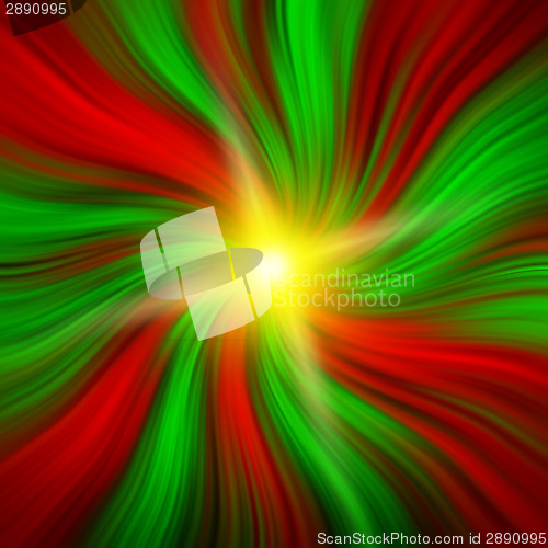 Image of Red & Green Christmas Vortex with a Starburst