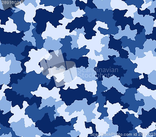 Image of Blue camouflage seamless pattern 