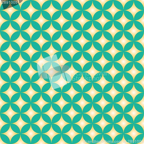 Image of Green & Yellow Diamond Star Circle Pattern