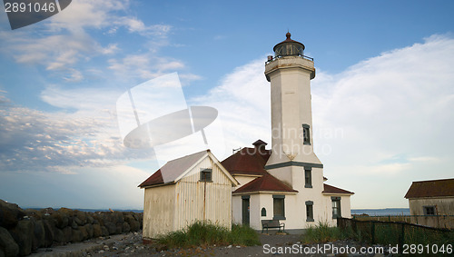 Image of Point Wilson Lighthouse Puget Sound Fort Wordon