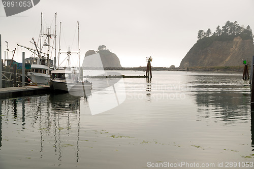 Image of Boats Sea Bluffs Pacific Ocean Marina