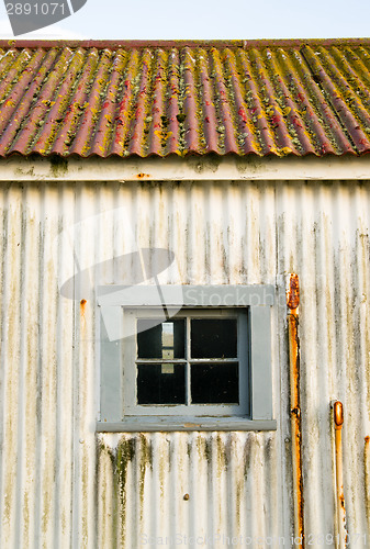 Image of Metal Outbuilding Roof Window Forgotten Coast Guard Lighthouse