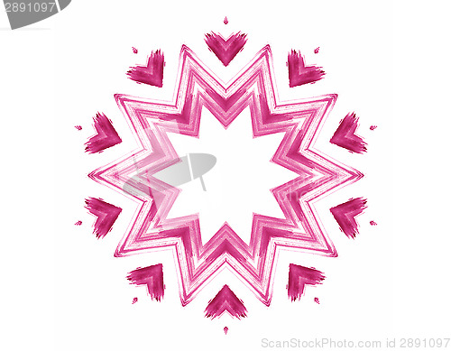 Image of Color shape with abstract hearts
