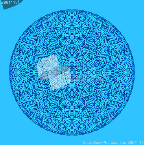 Image of Blue background with abstract round pattern