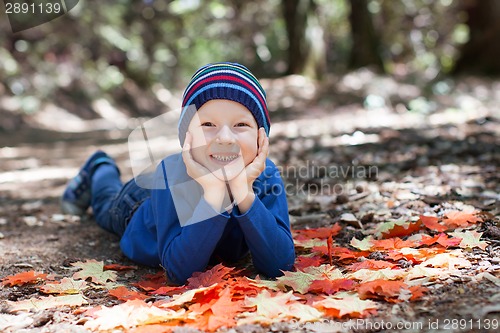 Image of kid at fall