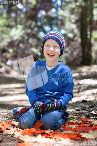 Image of kid at fall