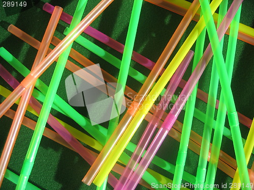 Image of Neon Coloured Drinking Straws