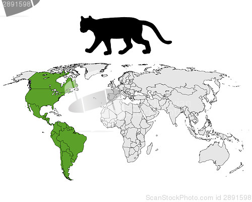 Image of Cougar range map