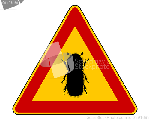 Image of Bark beetle warning sign