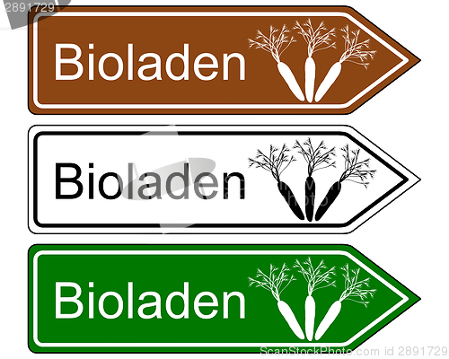 Image of Direction sign wholefood shop