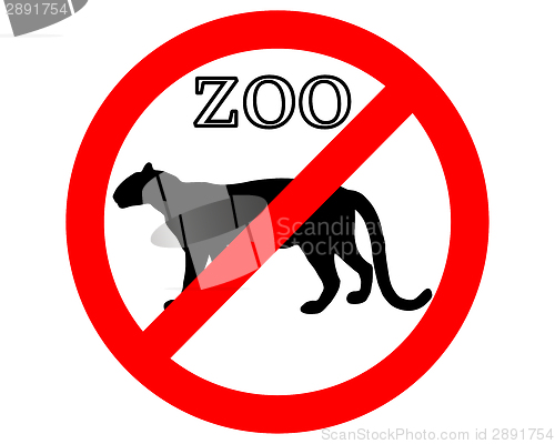 Image of Leopard in zoo prohibited