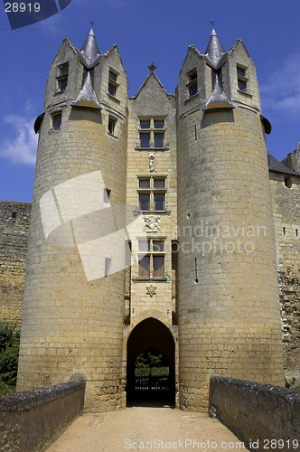 Image of Castle walls montreuil-bellay loire valley france