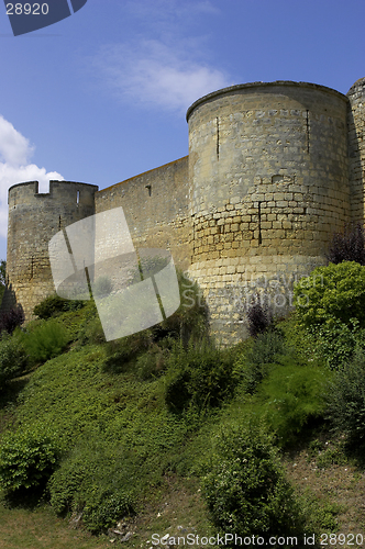 Image of Castle walls montreuil-bellay loire valley france
