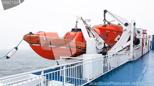 Image of Lifeboats by deck