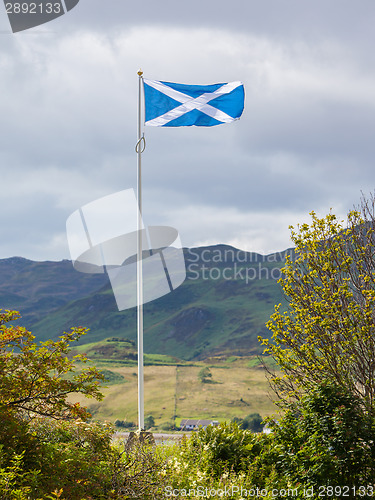 Image of Scotland flag waving in the wind