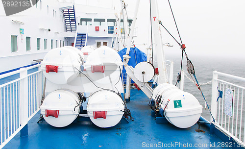 Image of Lifeboats by deck