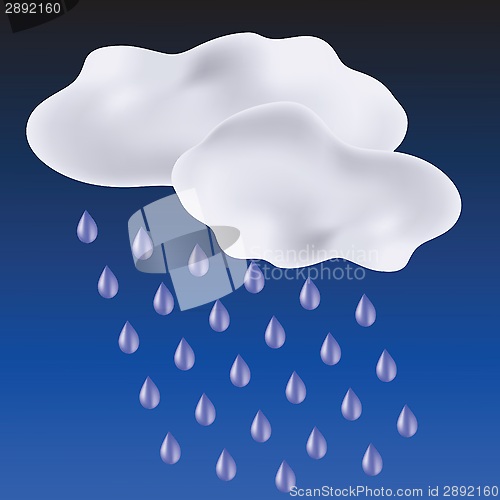 Image of clouds and drops of rain