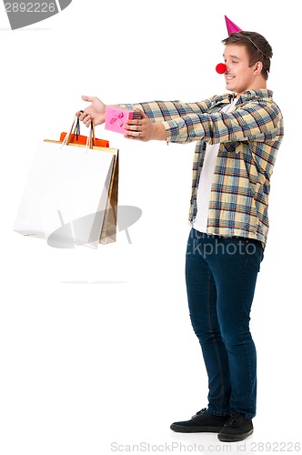 Image of Man with present gift