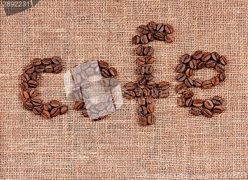 Image of Text of coffee beans