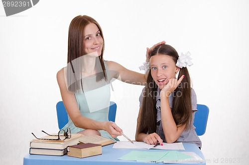 Image of Teacher and student decide to homework