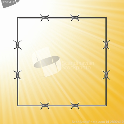Image of barbed wire frame