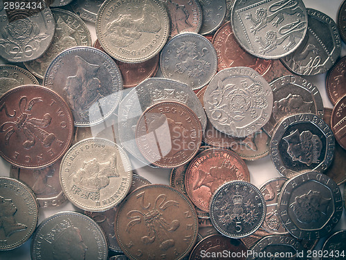 Image of Retro look Pound coins