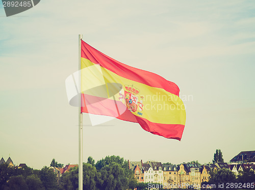 Image of Retro look Flag of Spain