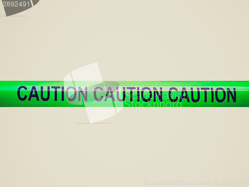 Image of Retro look Caution