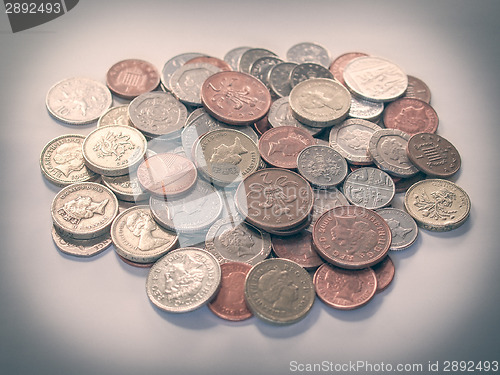 Image of Retro look Pound coins