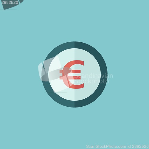 Image of Euro Flat Icon