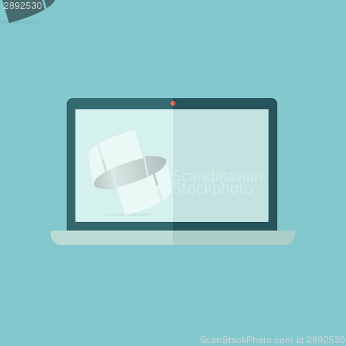 Image of Laptop Flat Icon