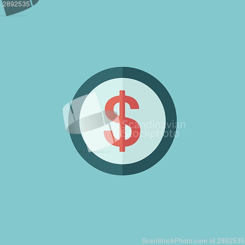 Image of Dollar Sign Flat Icon