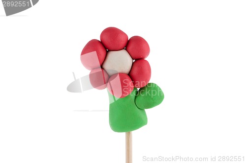 Image of Plasticine red flower