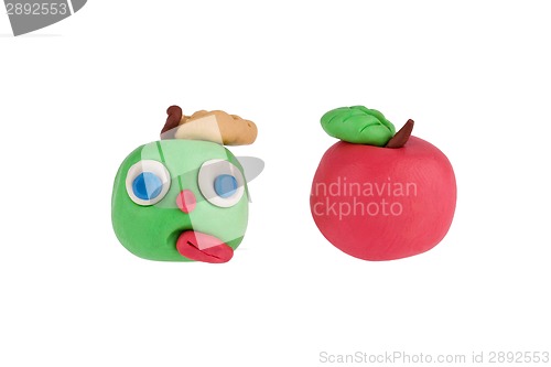 Image of Apples made of plasticine