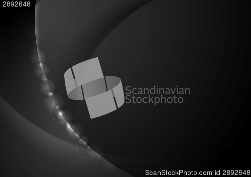 Image of Black shiny waves abstract background