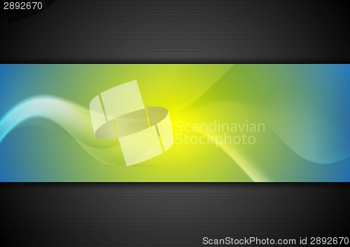 Image of Abstract bright wavy banners