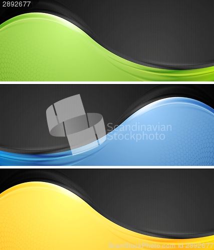 Image of Abstract wavy vector banners