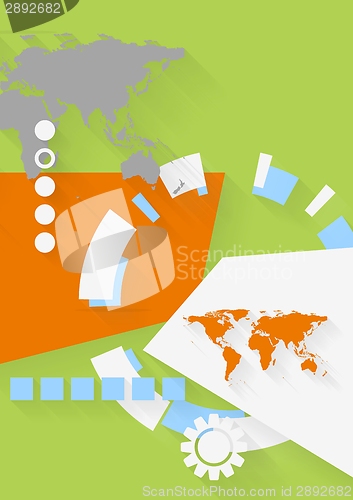 Image of Abstract concept flat tech design