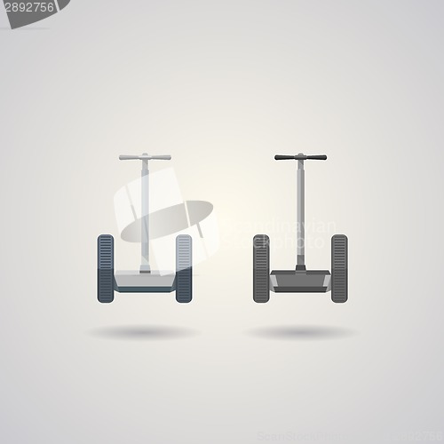 Image of Vector illustrations of two segways a front view.