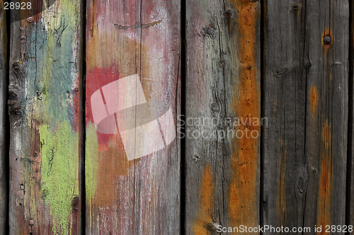 Image of painted wooden planks