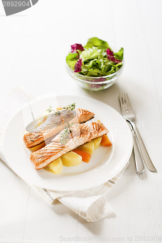 Image of salmon steak