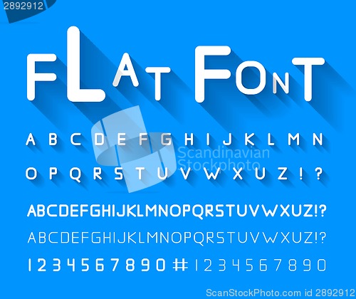 Image of Flat font