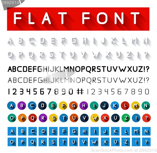 Image of Flat font