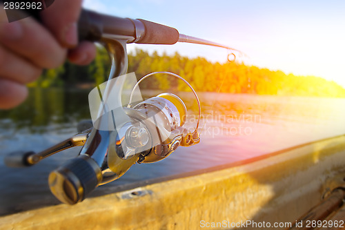 Image of Fishing at sunset