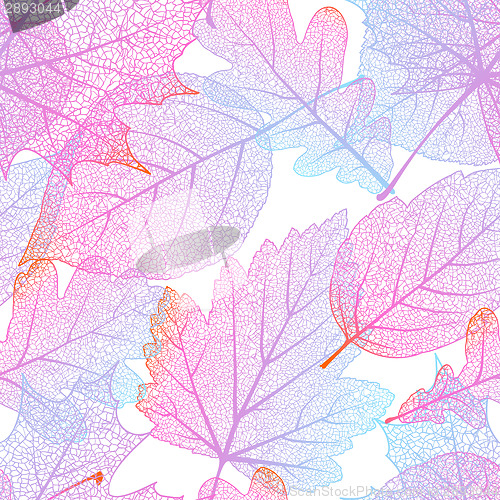 Image of Seamless with autumn leaves. EPS 10