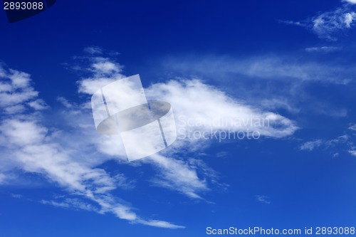 Image of Beautiful blue sky with clouds