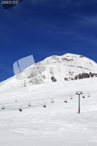 Image of Ski resort at nice winter day