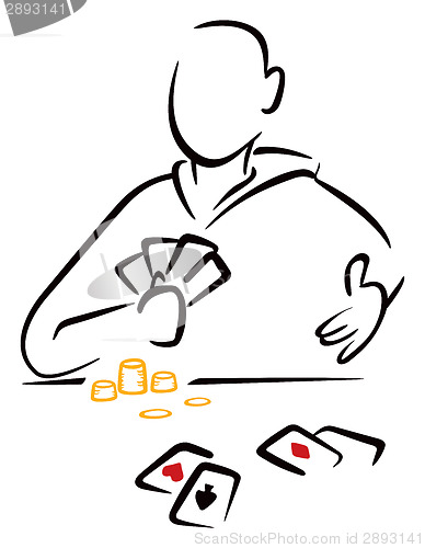 Image of Gambler with cards