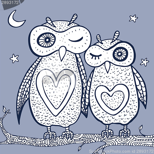 Image of Two cute decorative owls.